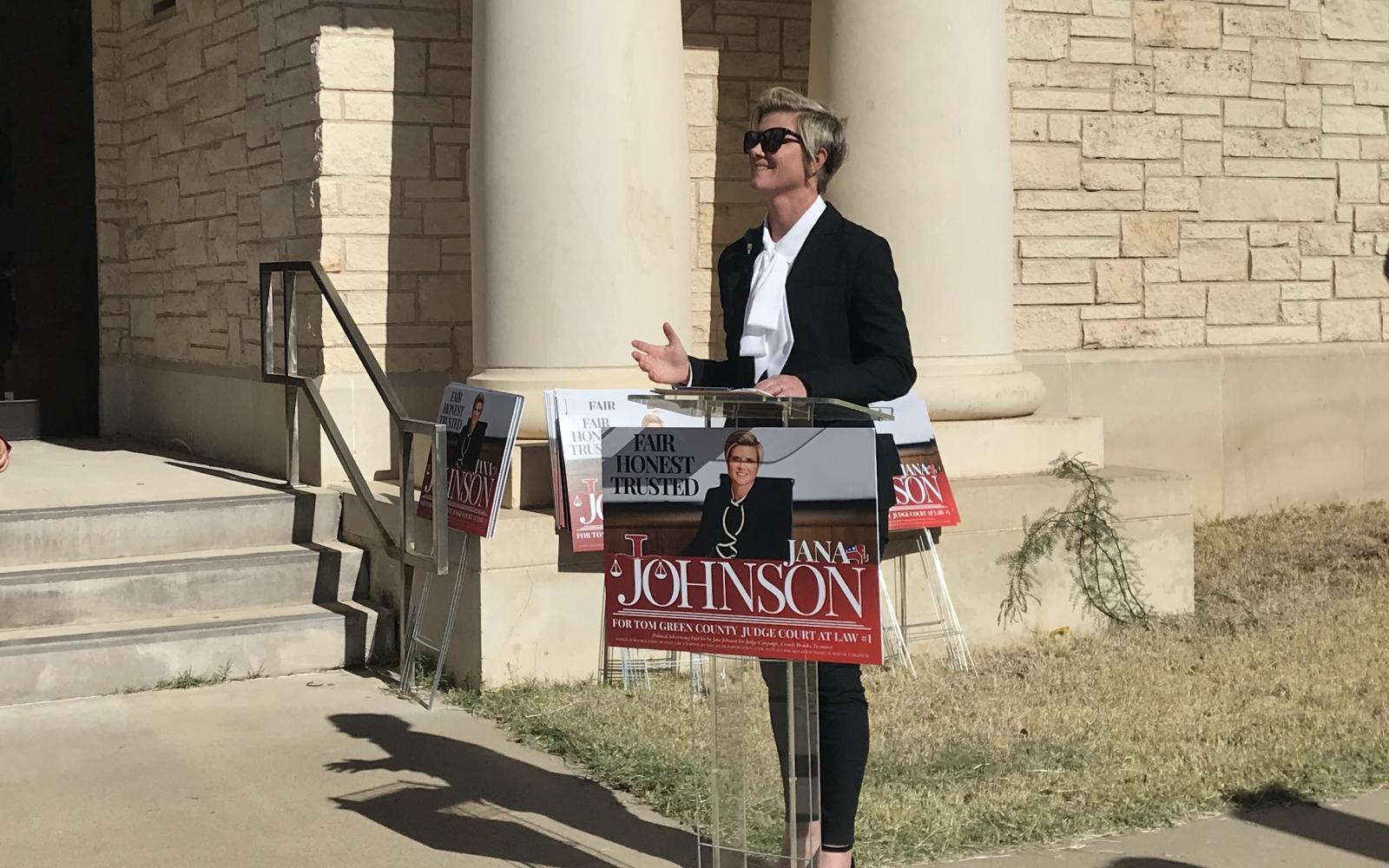 Local attorney Jana Johnson formally announced her candidacy Tuesday morning for judge of Tom Green County Court at Law #1.