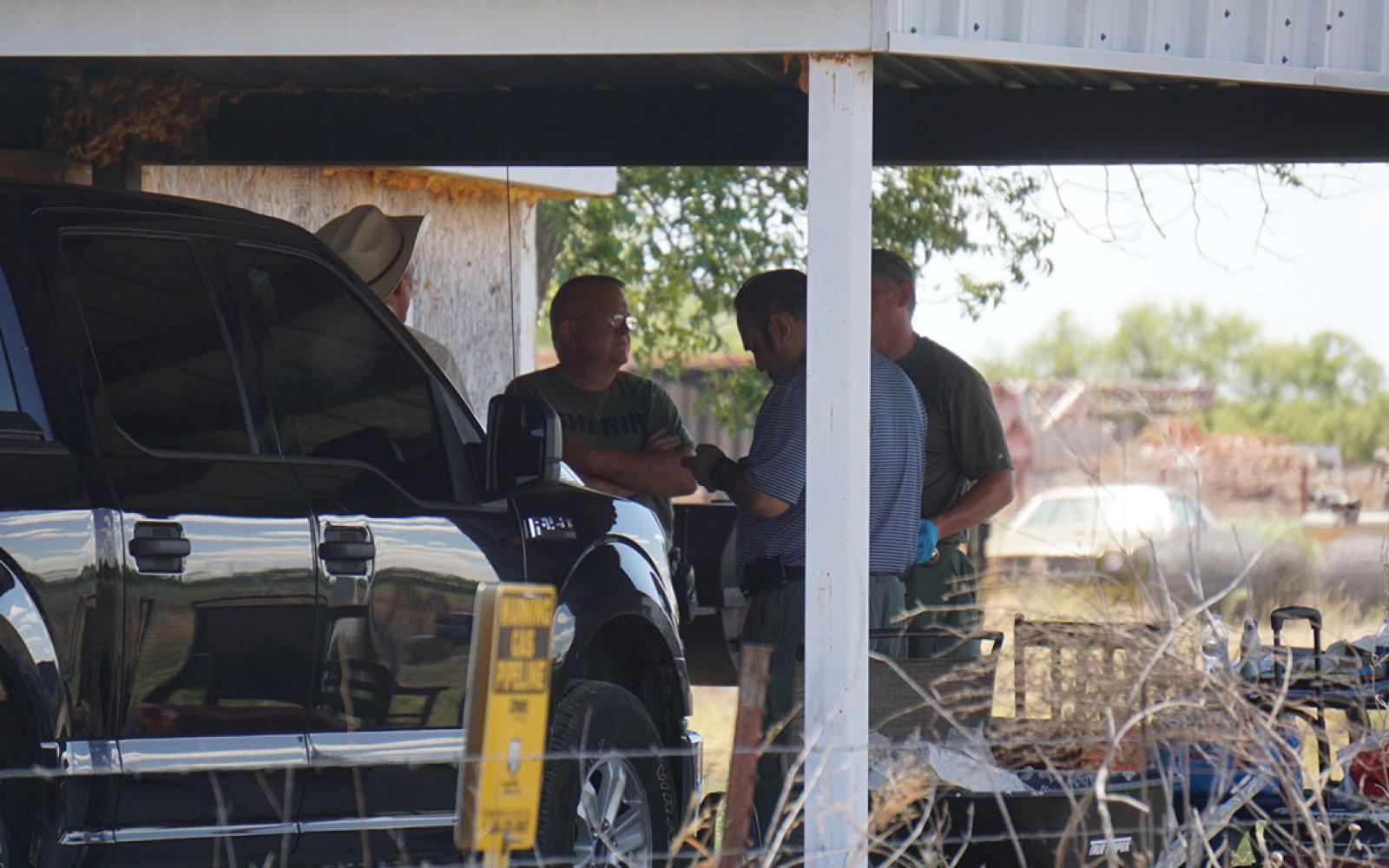 The investigation ongoing at the Duckworth Road residence in July 2017