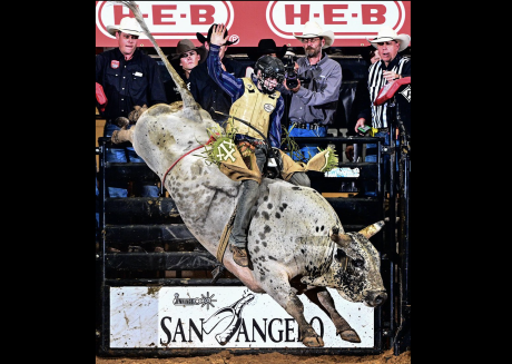 Weatherford bull rider Noah Lee won the San Angelo Xtreme Bulls championship Sunday, April 12, 2026.