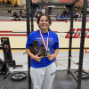 San Angelo Lake View’s Bella Reyes took third place Thursday in the unequipped division at the state powerlifting meet at Bert Ogden Arena in Edinburg.