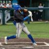 Angelo State's Austin Beck takes a swing during the 2026 baseball season.